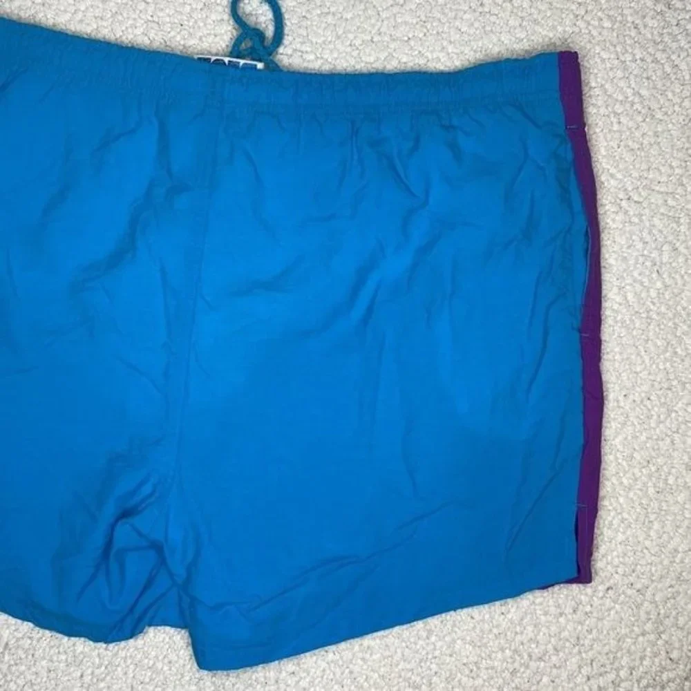 Vintage Ocean Blue Swim Trunks: Size Medium